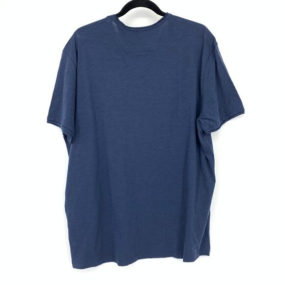 John Varvatos Star USA V-Neck T-Shirt Mens Size XL Blue Short Sleeve NEW - Picture 2 of 8